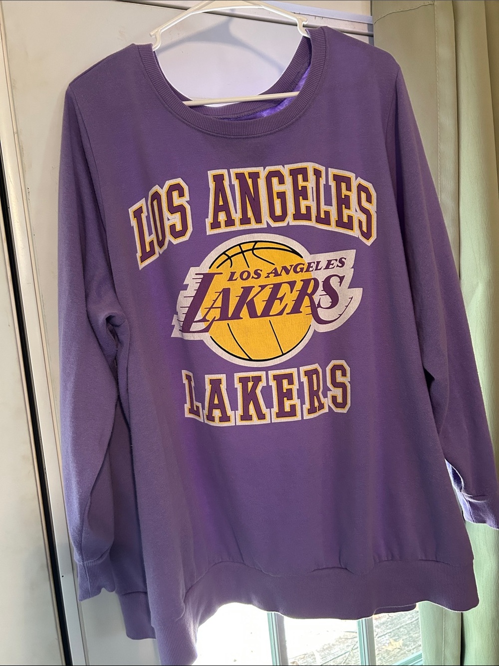 NBA 2022 Los Angeles Lakers Purple Pullover Sweatshirt with Gold Logo